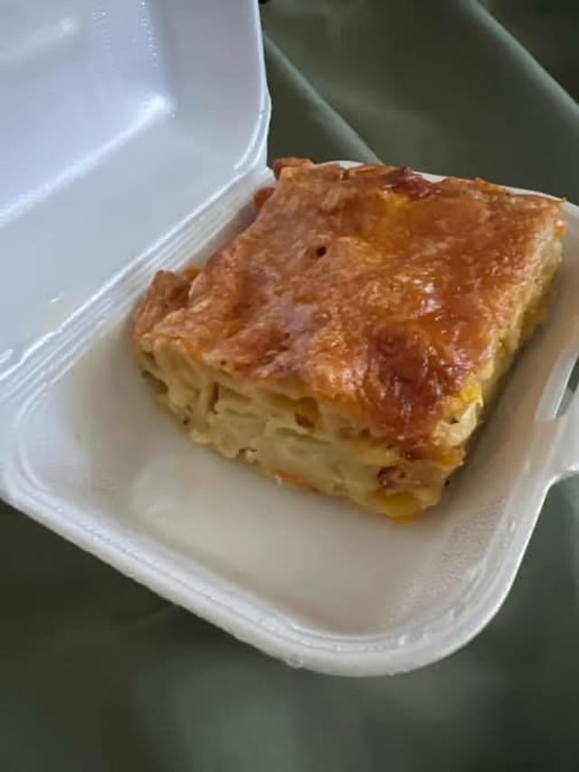 Side Macaroni Au Gratin.
